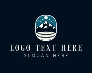 Outdoor Mountain Hiking  Logo