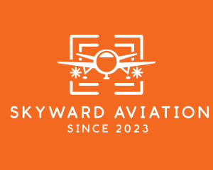 Airplane Aviation Coder logo design