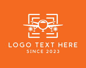 Asterisk - Airplane Aviation Coder logo design