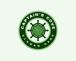 Captain - Helm Wheel Radar logo design