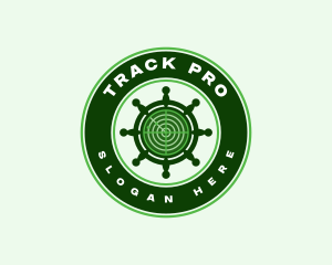 Tracker - Helm Wheel Radar logo design