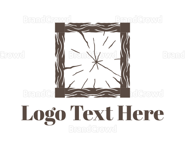 Bark Wooden Frame Logo