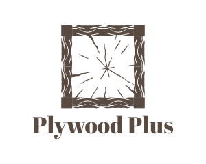 Plywood - Bark Wooden Frame logo design