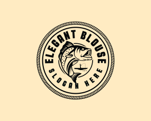 Fishing Rope Fish Logo