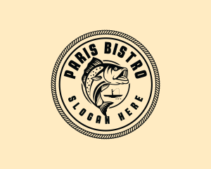 Fishing Rope Fish logo design