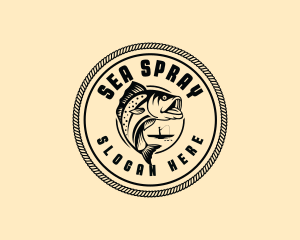 Fishing Rope Fish logo design