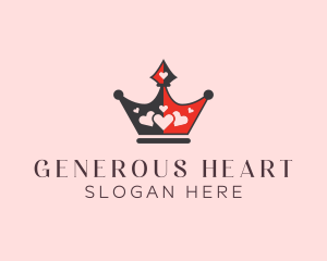 Royal Heart Crown logo design