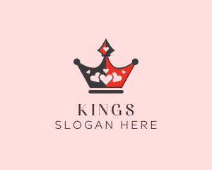 Royal Heart Crown logo design