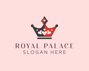 Royal Heart Crown logo design