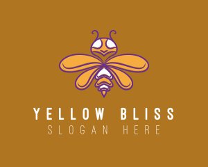 Cute Yellow Bumblebee logo design