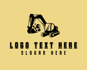 Heavy Equipment - Construction Excavation Contractor logo design