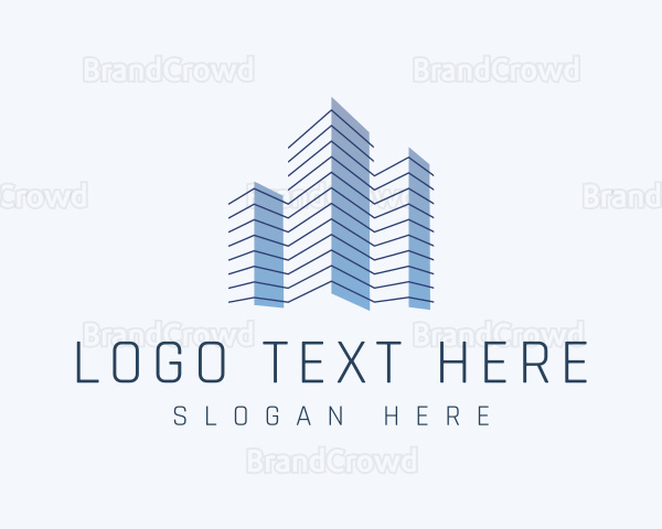 Gradient Minimalist Building Logo