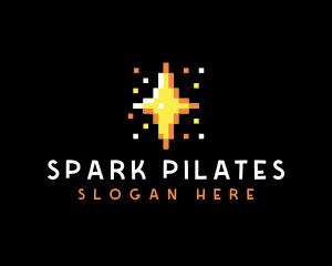 App - Pixel Star Sparkle logo design