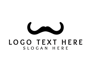 Haircut - Mustache Horns Barber logo design