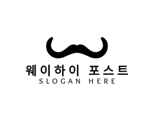 Mustache Horns Barber logo design