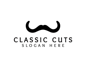 Mustache Horns Barber logo design