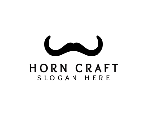 Horns - Mustache Horns Barber logo design