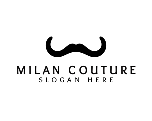 Mustache Horns Barber logo design