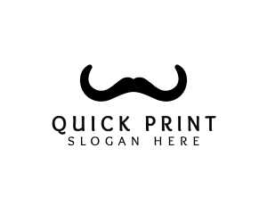 Mustache Horns Barber logo design