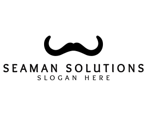 Mustache Horns Barber logo design