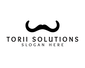 Mustache Horns Barber logo design