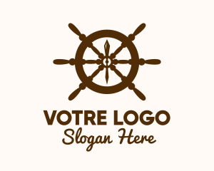 Navigator - Ship Helm Navigation logo design