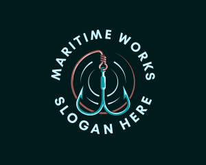 Maritime Fishing Equipment logo design