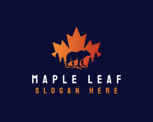 Canada Bear Maple Leaf logo design