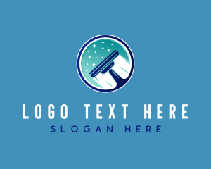 Fresh - Cleaning Squeegee Window logo design