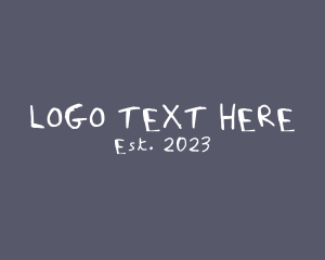 Text - Handicraft Writing Chalkboard logo design