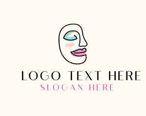 Dermal Filler - Woman Face Drawing logo design