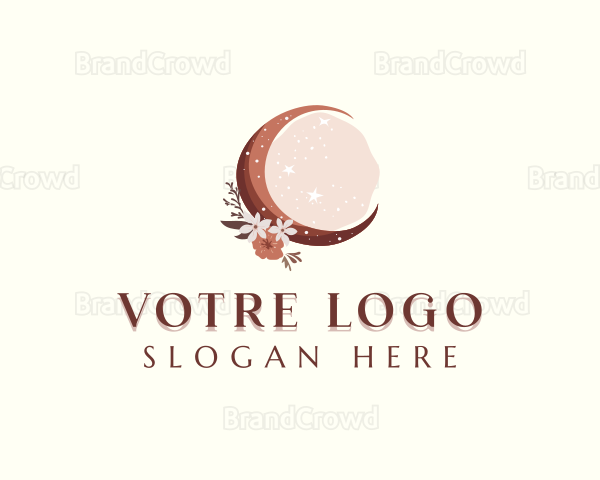 Moon Flower Bloom Logo