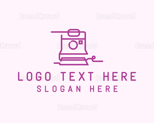 Retro Polaroid Camera Logo