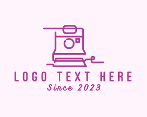 Photographer - Retro Polaroid Camera logo design