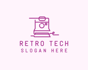 Retro Polaroid Camera logo design