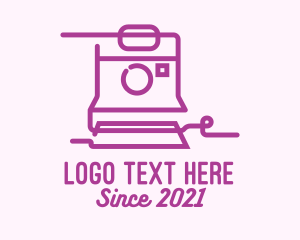 Image - Purple Polaroid Camera logo design