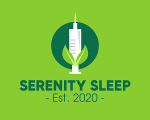 Anesthesia - Green Natural Vaccine logo design