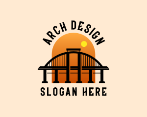 Arch - Bridge Arch Landmark logo design