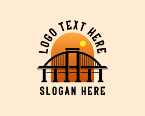 Tourist Spot - Bridge Arch Landmark logo design
