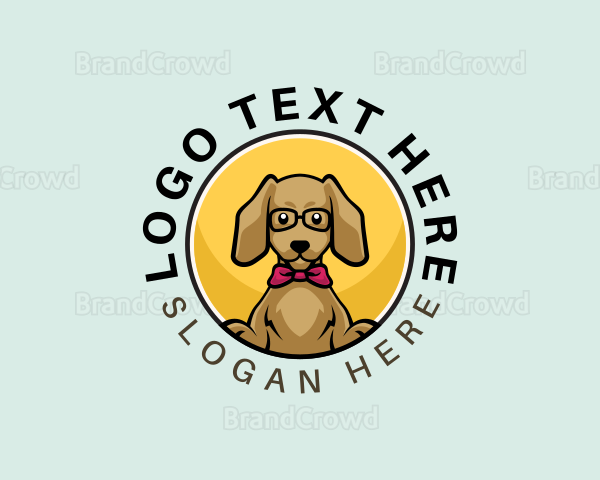 Cute Smart Dog Logo