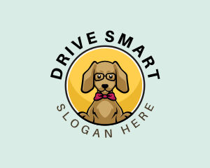 Cute Smart Dog logo design