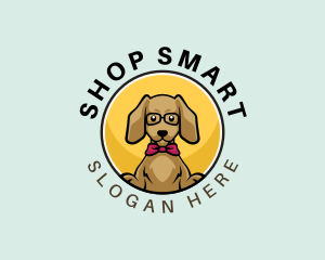 Cute Smart Dog logo design