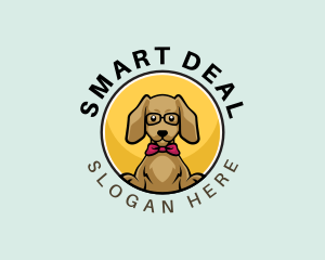 Cute Smart Dog logo design