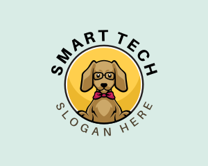 Smart - Cute Smart Dog logo design