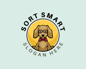 Cute Smart Dog logo design