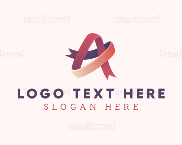 Gift Ribbon Letter A Logo