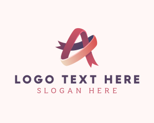 Gift Shop - Gift Ribbon Letter A logo design