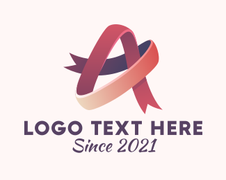 Gift Ribbon Letter A Logo