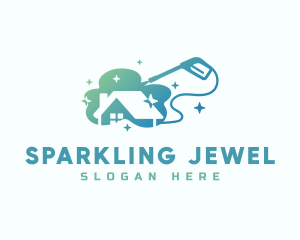 Sparkle Home Pressure Washer logo design