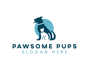 Pet Cat Canine logo design